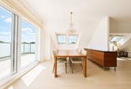 Privatsphäre in Zentrumslage | lichtdurchflutetes Dachgeschoss | 37m² Terrasse mit herrlichem Weitblick über die Donau und ins Weinviertel | Heizen & Kühlen mit eigener Luftwärmepumpe | 2 Tiefgaragenplätze