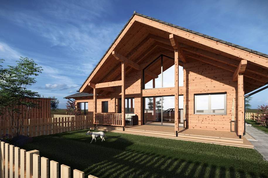 Neubau Chalet (Bungalow) mit ausgebautem Dachgeschoss - ideal zur touristischen Vermietung aber auch für Hauptwohnsitz!, Haus-kauf, 529.000,€, 8966 Liezen