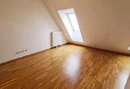 TERRASSENHIT, 61 m2 Dachgeschoß mit 48 m2 Terrasse, Wohnküche, 1 Zimmer, Wannenbad, Parketten, Fernblick, Holbeingasse