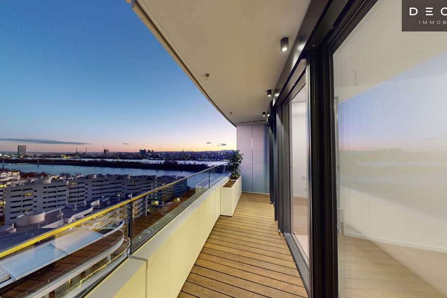 | DANUBEFLATS | PREMIUM-LIVING IM 19. STOCK MIT BALKON & 5-STAR-SERVICE | ANLEGERPREIS, Wohnung-kauf, 375.000,€, 1220 Wien 22., Donaustadt