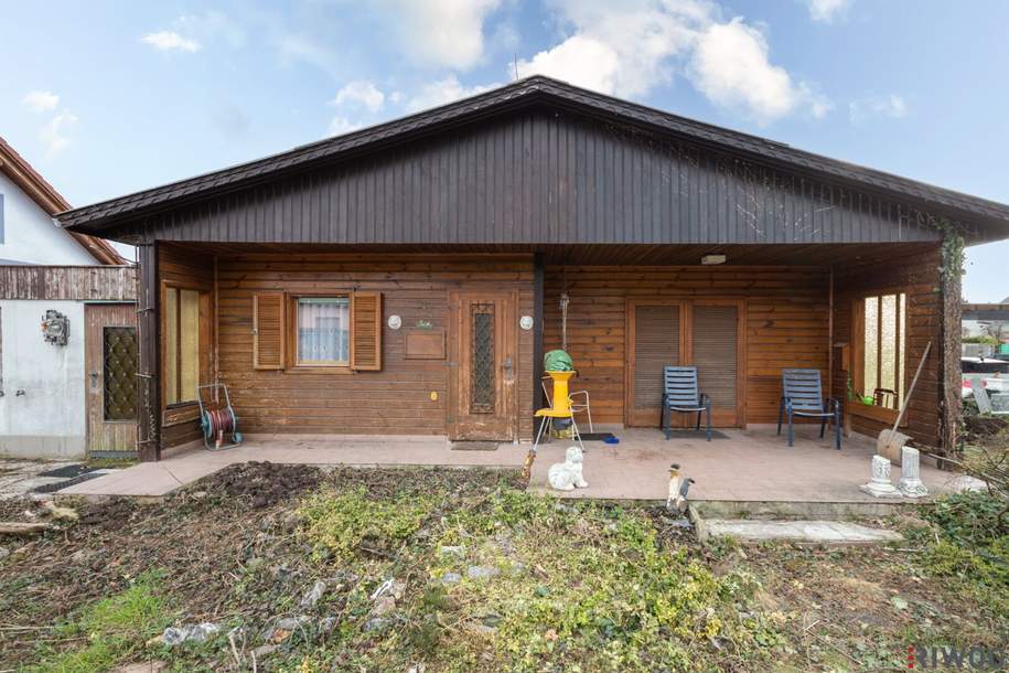 ENTZÜCKENDES WEEKENDHAUS ODER BAUGRUND II SANIERUNGSBEDÜRFTIG II VIEL POTENZIAL II SCHÖNER GARTEN II GARAGE II RUHIGE SIEDLUNGSLAGE II NÄHE FELIXDORF, Haus-kauf, 244.900,€, 2751 Wiener Neustadt(Land)