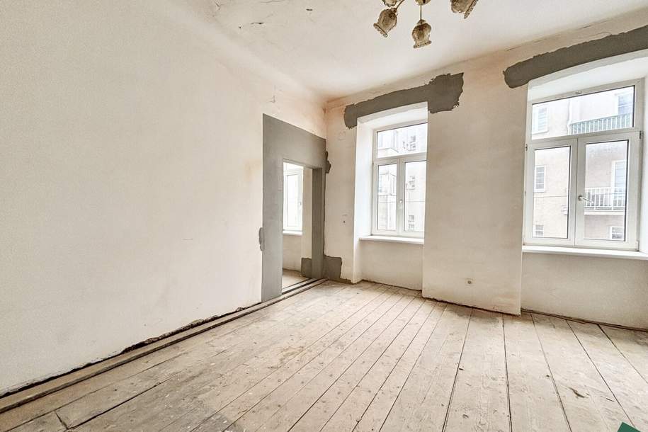 Sanierungsbedürftige 1,5-Zimmer-Altbauwohnung in guter Lage in Meidling, Wohnung-kauf, 79.000,€, 1120 Wien 12., Meidling