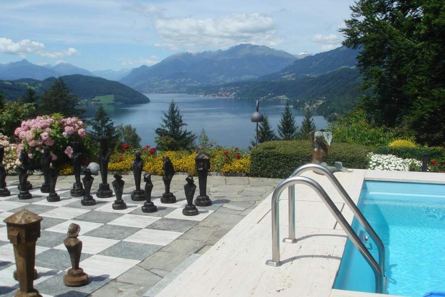Lage! Lage! Lage! Exkl. Liegenschaft Villa im Alpenstil. Alleinlage unverbaubarer Seeblick, Haus-kauf, 2.500.000,€, 9702 Villach Land