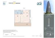 DC 2 Tower - Westside Skyline Living – Exklusive 2 Zimmer mit Panorama-Loggia über Wien