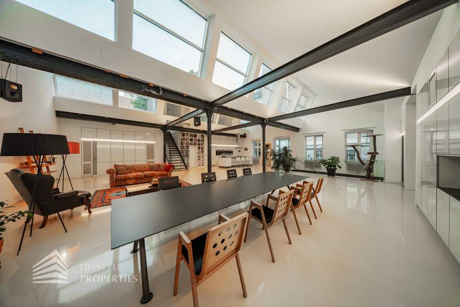 Einzigartige 5-Zimmer Loftwohnung mit Terrasse und Werkstatt im 6. Bezirk, Wohnung-kauf, 2.980.000,€, 1060 Wien 6., Mariahilf
