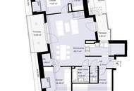 NEUBAU! 4-Zimmer DG-Wohnung mit 3 Terrassen!