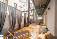 ** Sofort Einziehen oder sofort vermieten: moderne 2 Zimmer Altbauwohnung mit 25 m² Terrasse &amp; Innenhof ** Nähe Augarten **