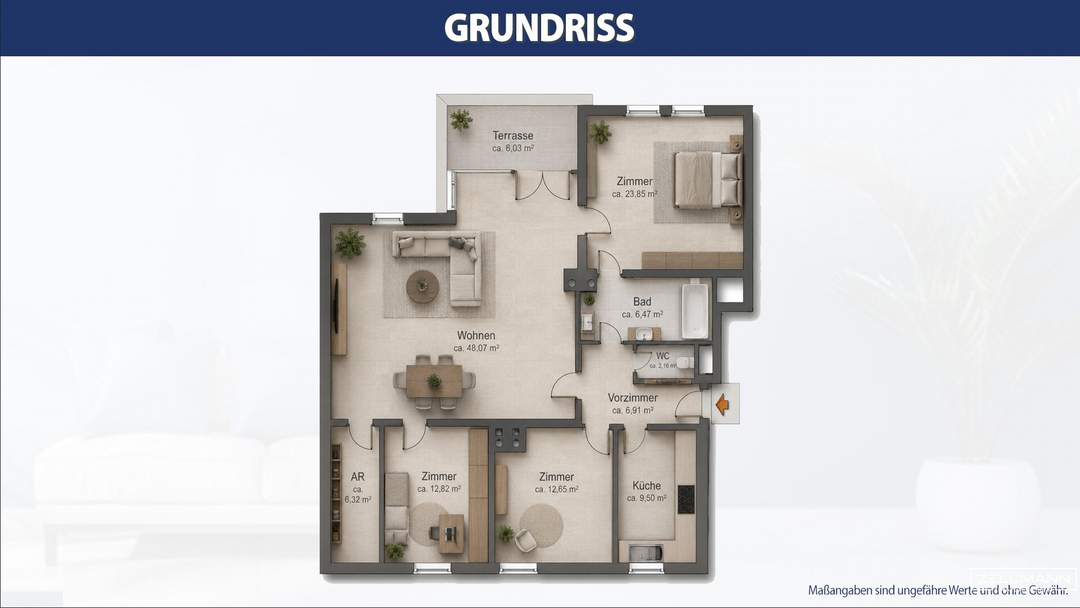 NÄHE RIVERSIDE | Dachgeschosswohnung mit großzügigem Wohnbereich, 3 Zimmer + extra Küche | ZELLMANN IMMOBILIEN