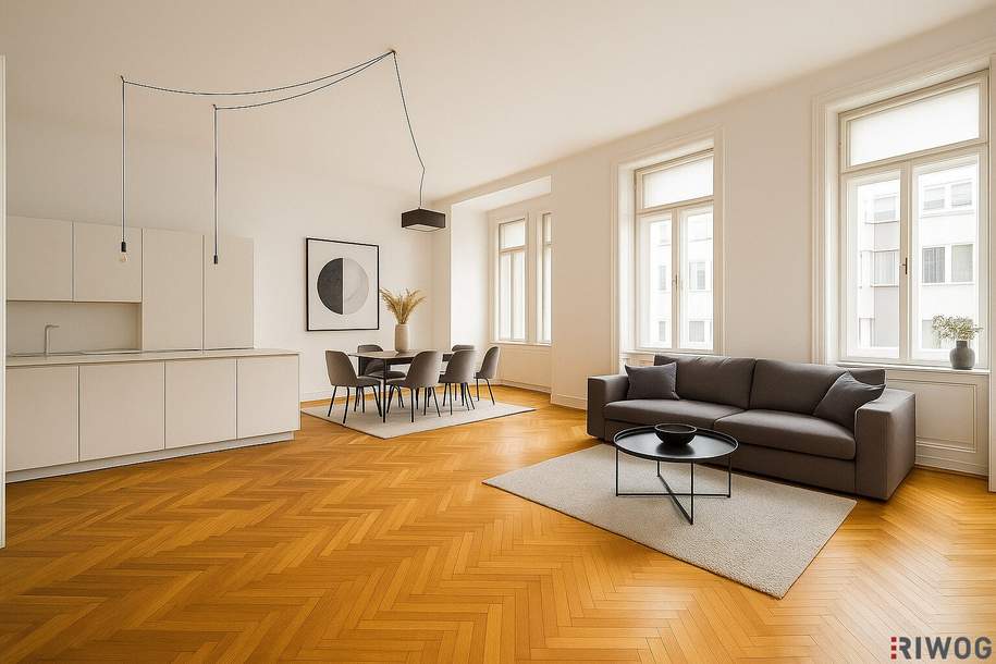 MITTEN IM SIEBTEN | Ost/West ausgerichteter Stil-Altbau mit Balkon | Grünblick | Prachtvolles Jahrhundertwendehaus, Wohnung-kauf, 890.000,€, 1070 Wien 7., Neubau