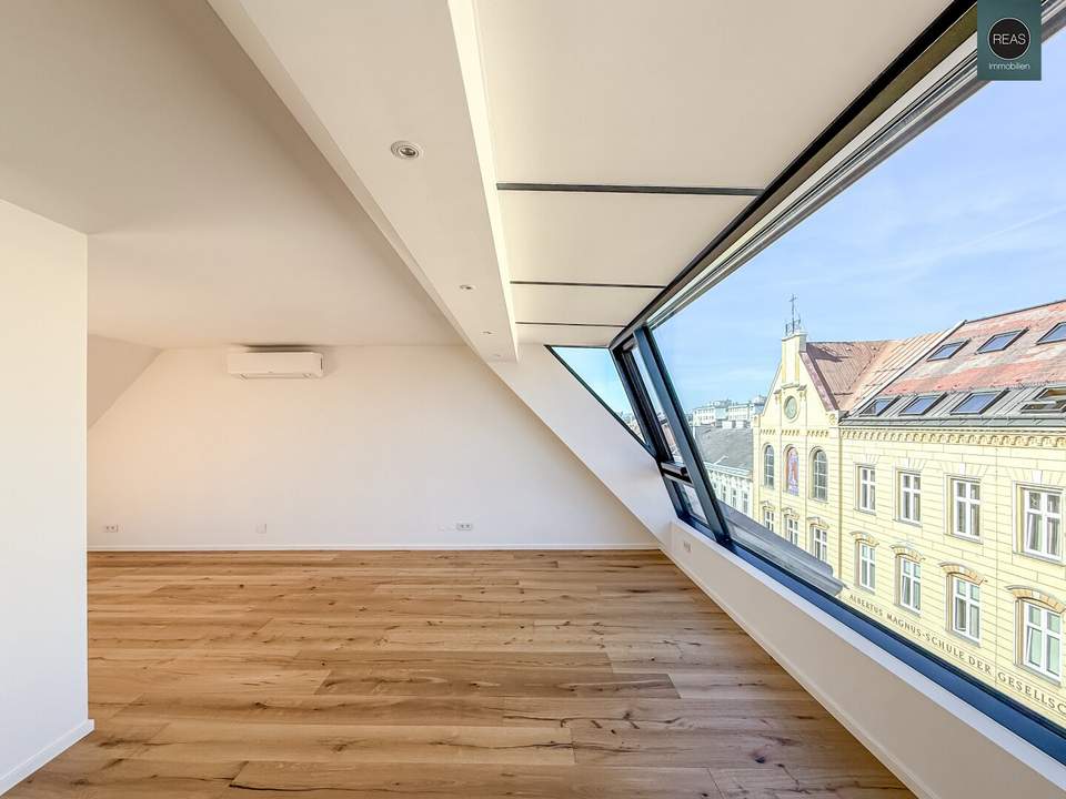 Provisionsfreier Erstbezug: Luxuriöse Dachgeschoss - Maisonette Wohnung mit Terrasse in Währinger Toplage! Klimatisiert, Smart-Home!