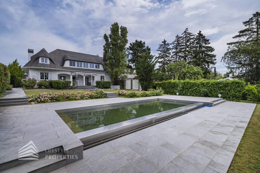 Villa mit Nebengebäude und Pool in Top-Ruhelage, Haus-kauf, 3.980.000,€, 2345 Mödling