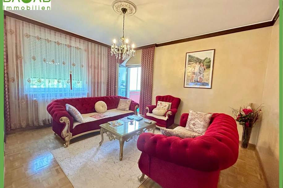 TOP WOHNUNG | LEBEN IN UNMITTELBARER NÄHE ZUM WÖRTHERSEE & ZUR UNIVERSITÄT | 5 ZIMMER | 93M², Wohnung-kauf, 359.000,€, 9020 Klagenfurt(Stadt)