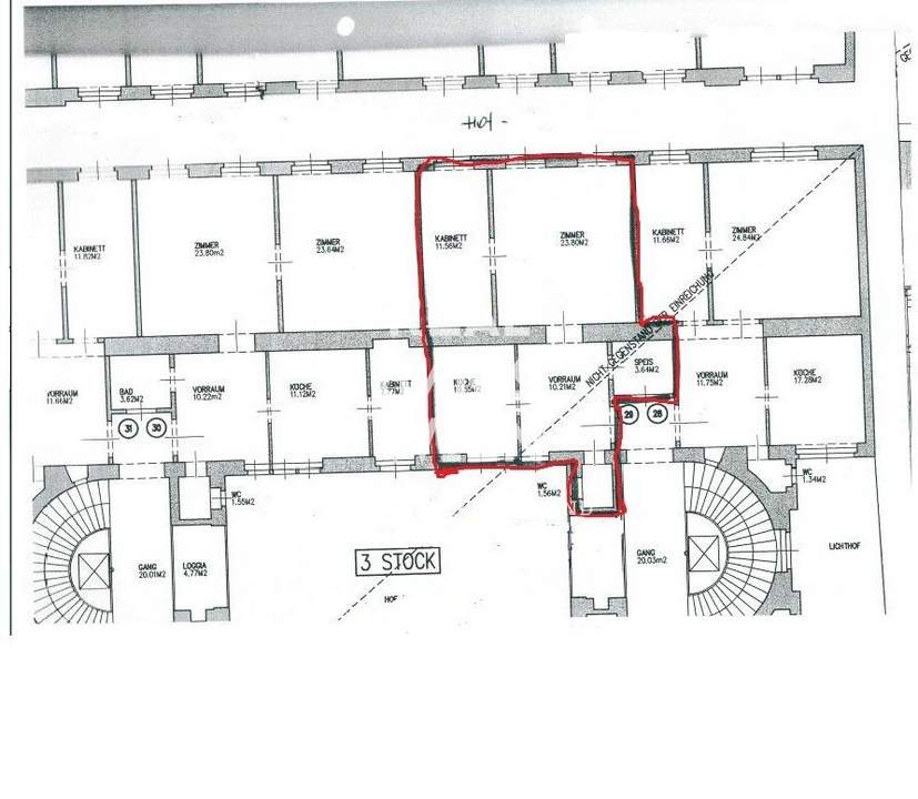 Wunderschöne hofseitig 2 Zimmerwohnung im 06. Bezirk!!