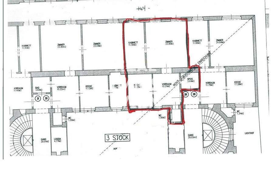 Wunderschöne hofseitig 2 Zimmerwohnung im 06. Bezirk!!, Wohnung-miete, 940,01,€, 1060 Wien 6., Mariahilf