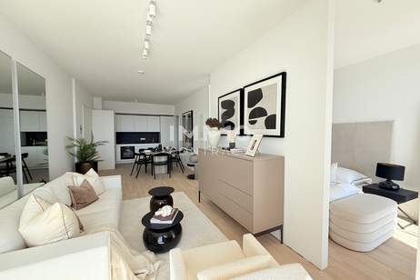 Skyline Living in DC2 Tower – South-Facing 1-Bedroom with Private Loggia DC2, Wohnung-miete, 1.100,00,€, 1220 Wien 22., Donaustadt