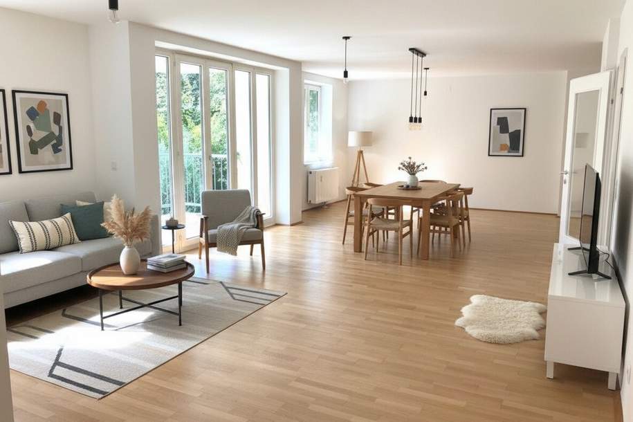 1190! Sonnige 4-Zimmer Wohnung mit Balkon und Gartennutzung!, Wohnung-miete, 2.702,28,€, 1190 Wien 19., Döbling