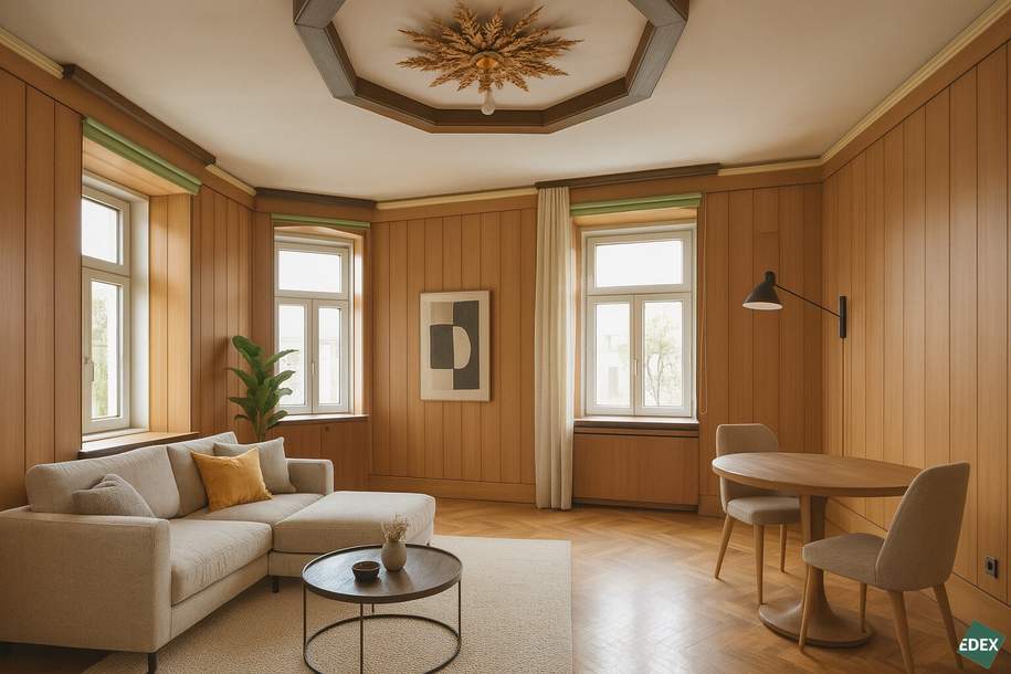 Charme trifft auf Sanierungsbedarf – 4-Zimmer-Altbauwohnung in Toplage, Wohnung-kauf, 348.890,€, 1070 Wien 7., Neubau