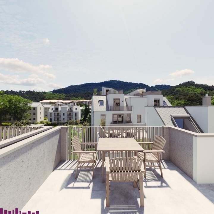 Abkühlen im hauseigenen Pool .... Ihre Traumwohnung mit Terrasse oder Garten und Fernblick Nähe Maurer Wald PROVISIONSFREI !!