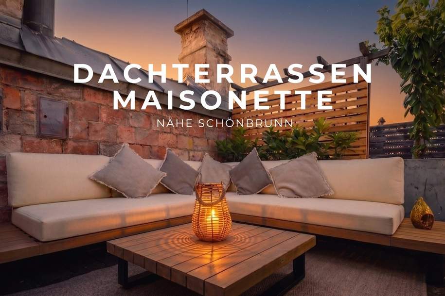 Hochwertig sanierte DG-Maisonette nahe Schönbrunn: Hofseitige Terrasse mit Weitblick, Klimaanlage, Wohnung-kauf, 398.000,€, 1120 Wien 12., Meidling