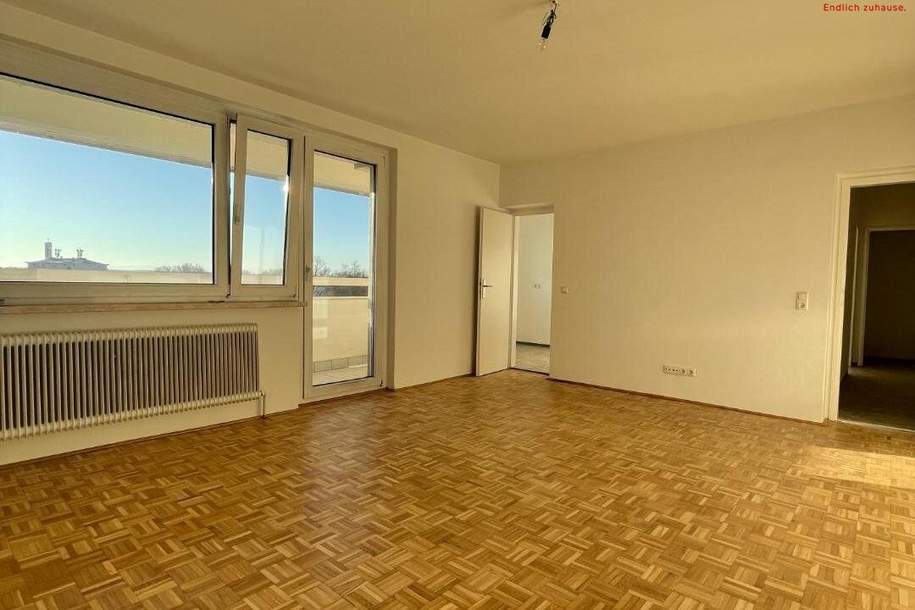 Herrliche Aussicht! Erstklassige Infrastruktur! 2-Raum-Wohnung mit Loggia!, Wohnung-miete, 765,85,€, 4020 Linz(Stadt)