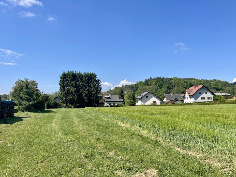 Sonnige Baugrundstücke in der Gemeinde Vasoldsberg - Widmung WR 0,2 - 0,4 - 865 m² zuzügl. Weganteil