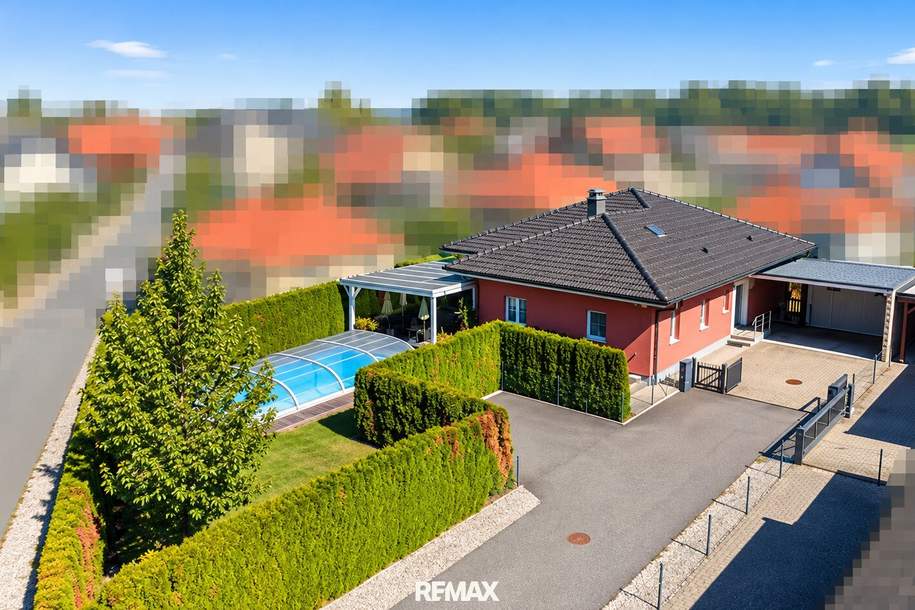 Top gepflegter Bungalow mit Pool, großer Terrasse und Doppelcarport, Haus-kauf, 449.000,€, 8431 Leibnitz