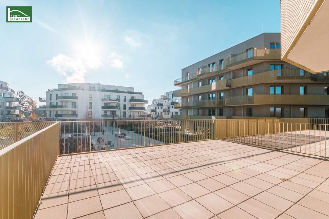 Riesige Terrasse zum Ausbreiten - Sonnenanbeter werden es lieben - Provisionsfreier Erstbezug in Ruhelage