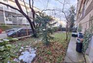 Helle Souterrainfläche mit vorgelagertem Garten