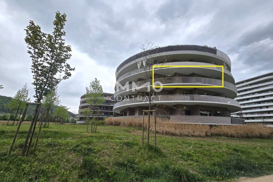 Geförderte 2 Zimmer Wohnung mit großem Balkon - Straßganger Straße 380d - Top 20d, Wohnung-miete, 808,64,€, 8054 Graz(Stadt)