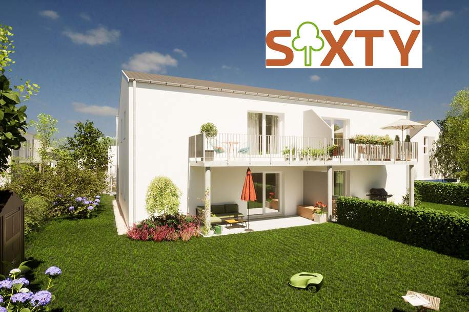 Gartenwohnung im Niedrigenergiehaus mit 3 Zimmern, Solar/Wärmepumpe, Terrasse, Garten und 2 Parkplätze, Wohnung-kauf, 309.900,€, 2460 Bruck an der Leitha