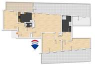 DG-Wohnung mit 2 Terrassen auf Wohnebene und phänomenalem Fernblick über Wien