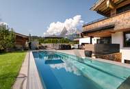 Alpiner Stil &amp; höchster Komfort: Chalet mit traumhaftem Bergblick &amp; Pool