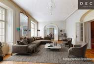 EINZIGARTIGER ALTBAU-TRAUM IM BOTSCHAFTSVIERTEL, STUCK, KAMIN, BELETAGE, 3D-RUNDGANG