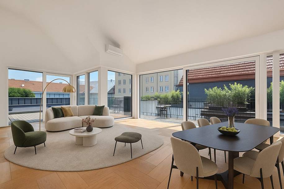 Außergewöhnliche DG-Maisonette mit 2 Terrassen beim Naschmarkt mit Garage im Haus, Wohnung-kauf, 2.460.000,€, 1040 Wien 4., Wieden