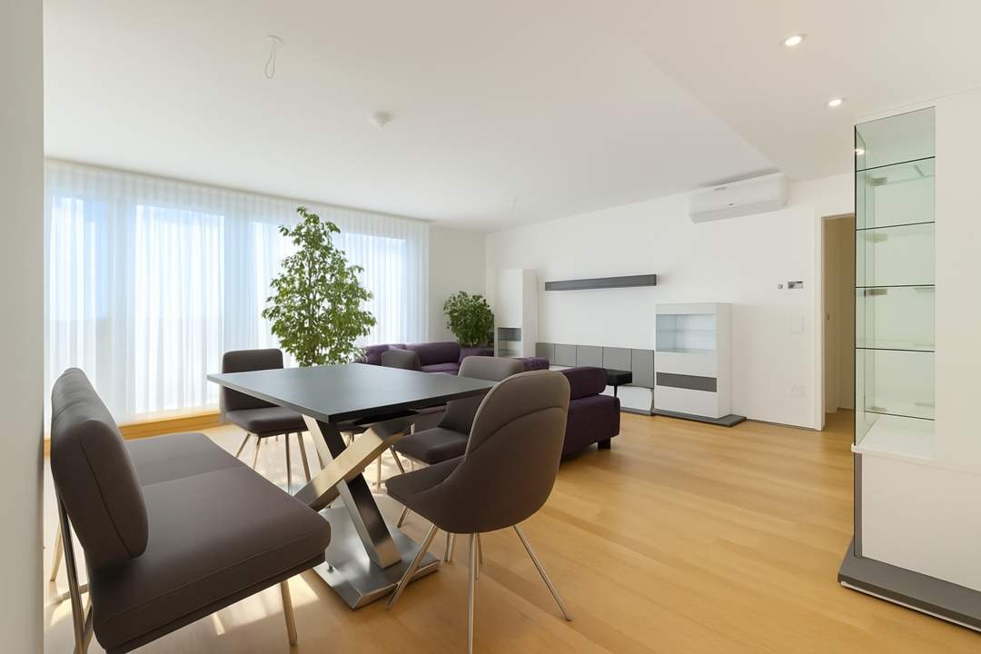 Topdachgeschosswohnung, voll möblierter Erstbezug in Aspern
