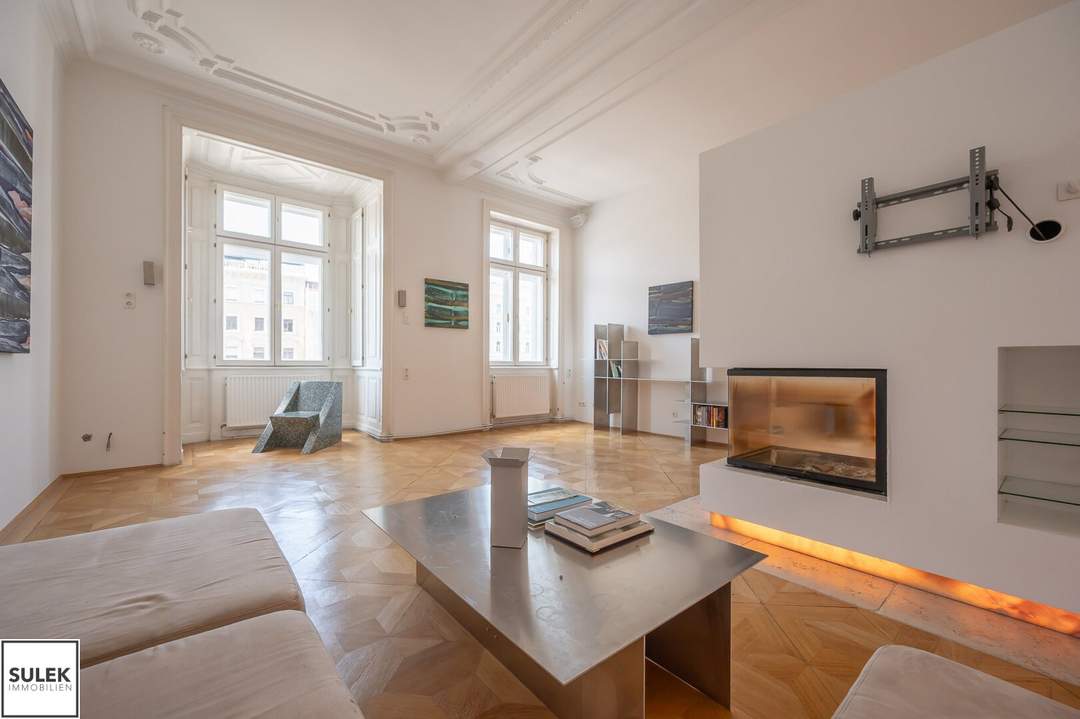 Stilvolle Altbauwohnung mit Balkon am Naschmarkt – 134 m² Wohnqualität in Bestlage von Wien-Wieden