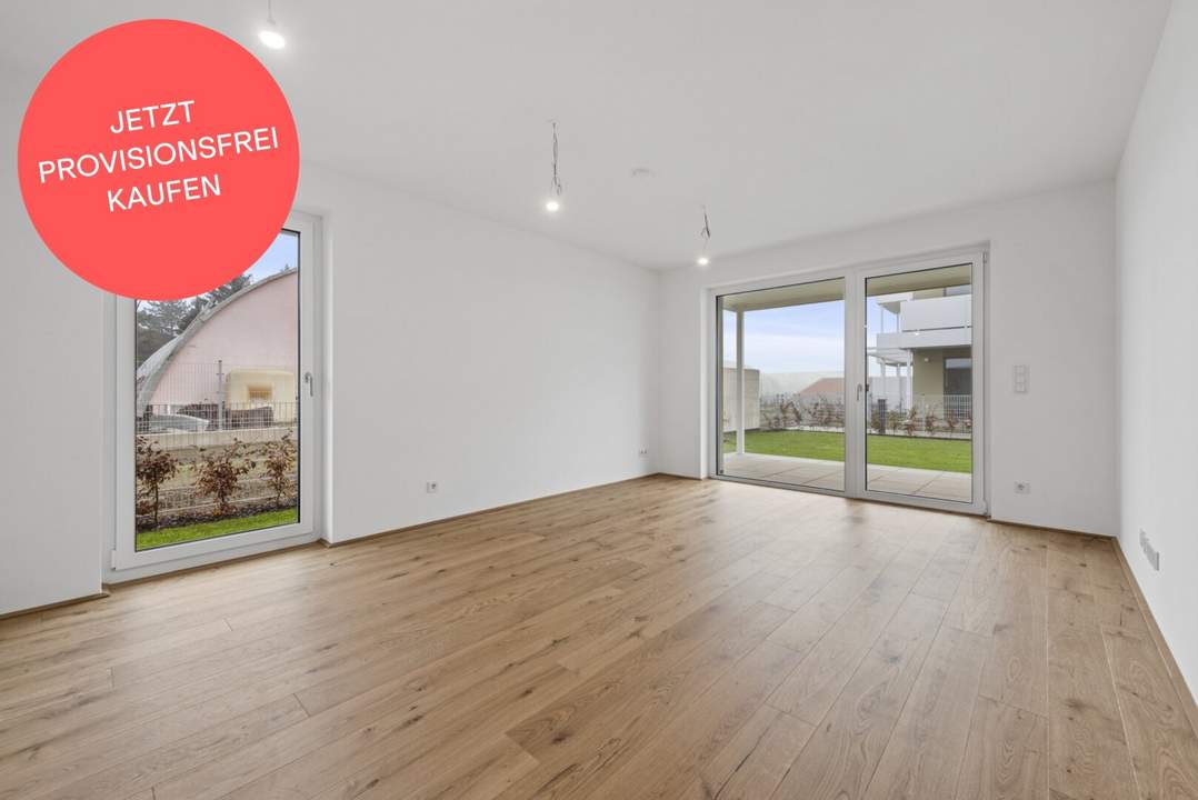 PROVISIONSFREI! Ansprechende 3-Zimmer-Gartenwohnung mit offenem Wohn-/Essbereich | Sonnenterrasse