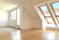 Sonnige 3-Zimmer DG-Wohnung mit Terrasse und inkl. Tiefgaragenstellplatz nahe U6/Burggasse!