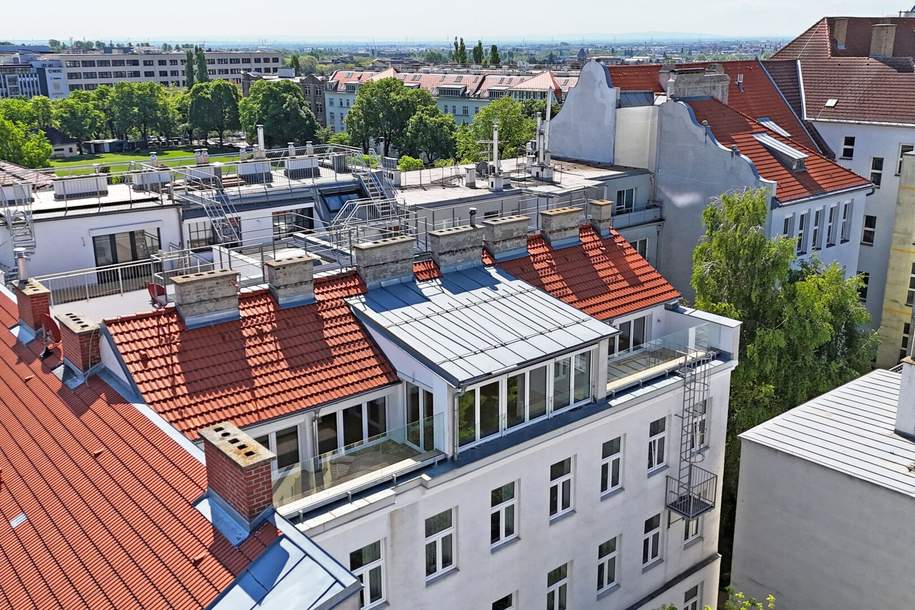 Erstbezug nach Sanierung! Exklusives Penthouse mit 2 Dachterrassen in ruhiger Hoflage Nähe Bahnhof Meidling, Wohnung-kauf, 980.000,€, 1120 Wien 12., Meidling