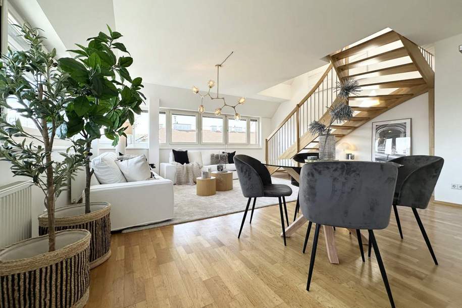 Blickfang pur! 2,5-Zimmer-Maisonette mit Galerie & Fernsicht auf Schloss Wilhelminenberg, Wohnung-kauf, 399.000,€, 1160 Wien 16., Ottakring