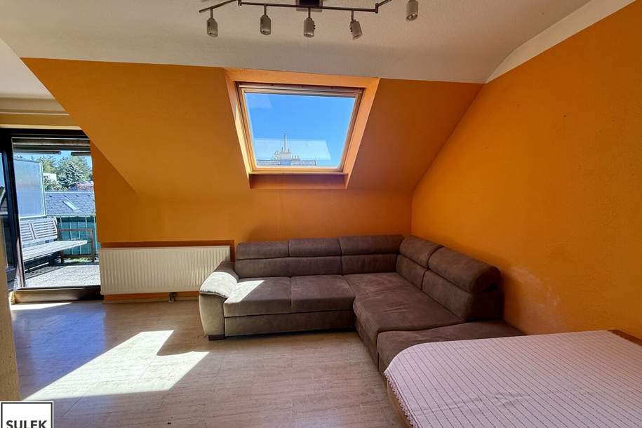 Perfekt geschnittene DG-Singlewohnung mit Terrasse und Garage in Wien Mauer, Wohnung-miete, 950,00,€, 1230 Wien 23., Liesing