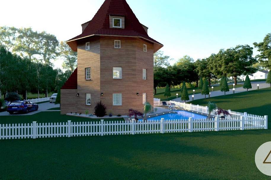 Einfamilienhaus mal anders! Wohnen im eigenem Turm, Haus-kauf, 499.000,€, 4710 Grieskirchen