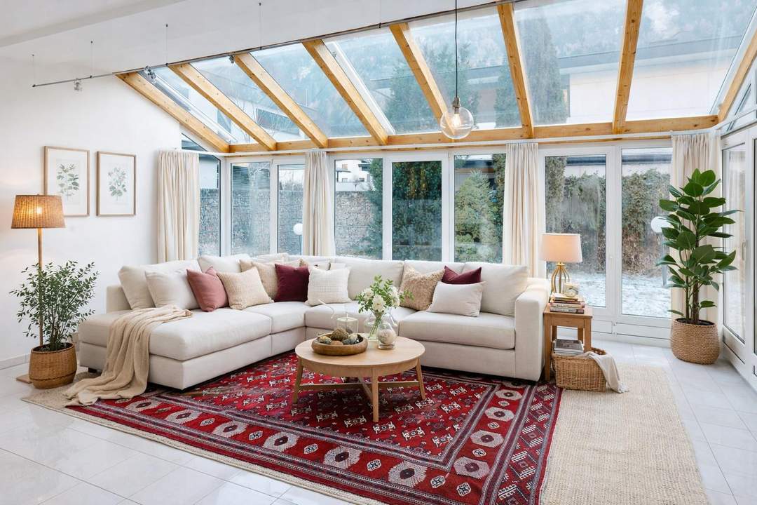 Viel Platz, besondere Details, Garten und Wellnesskomfort zur Miete in Zams!