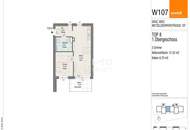 Freundliche 2 Zimmer mit Balkon in ruhiger Lage - Wetzelsdorfer Straße 107 - Top 08