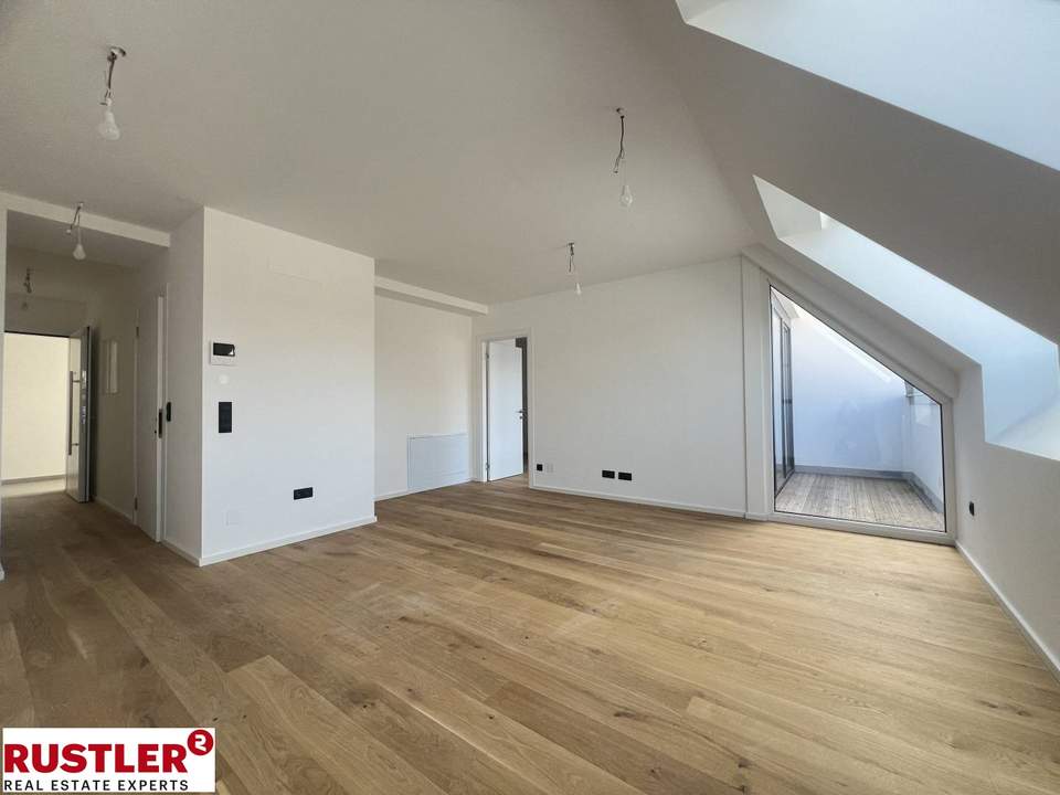 Top moderne DG-Wohnung mit Terrasse &amp; Fernblick - klimatisiert | Erstbezug am Reinlpark