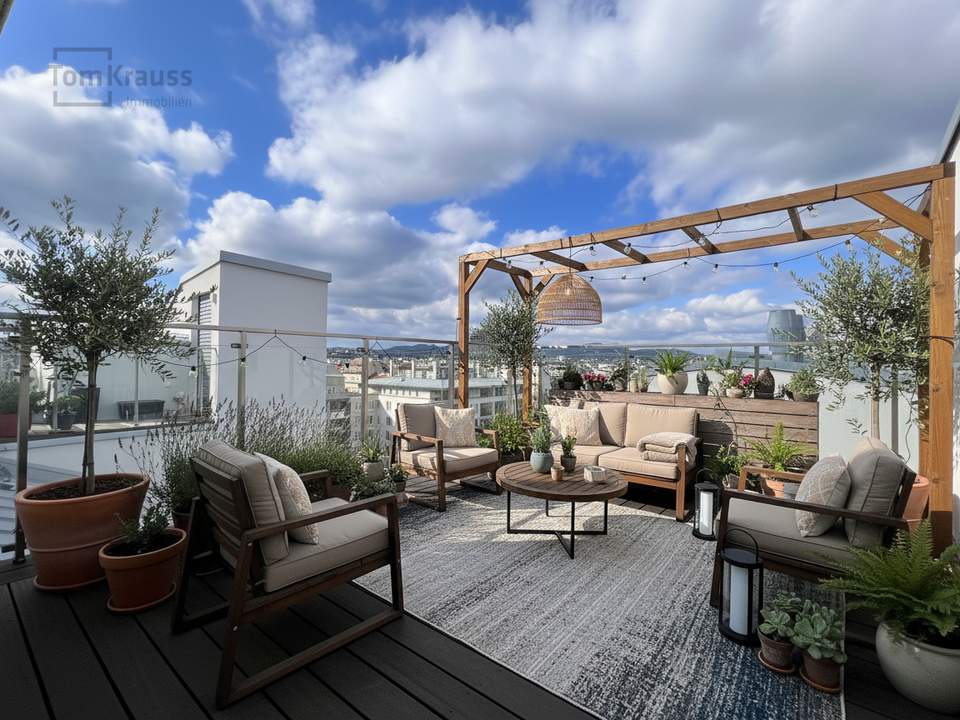 FREIRAUM ÜBER DEN DÄCHERN – ELEGANTE 3-ZIMMER-WOHNUNG MIT DACHTERRASSE