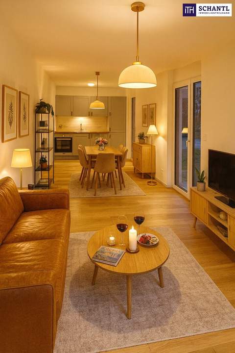 FRÜHJAHRSAKTION!! Zwischen Großstadt und Grashalm. Riesenbalkon / Riesenfreude! TOP Neubauwohnung mit viel Freiraum! Traumhafte Rundum-Terrasse + Ideale Raumaufteilung + Grün wohin das Auge reicht + Luftwärmepumpe!