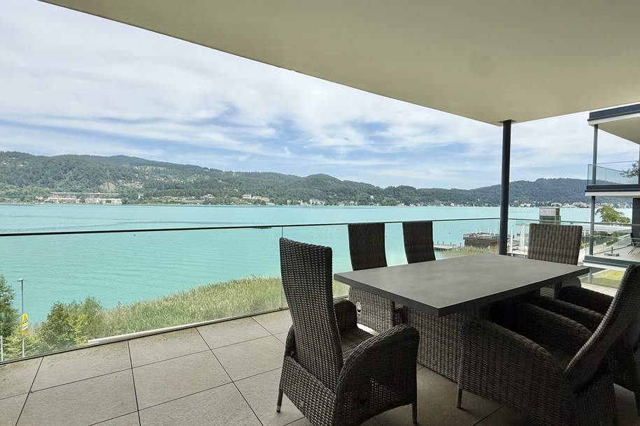 Luxusapartment mit unverbaubarem Panorama-Seeblick und privatem Seezugang am Wörthersee, Wohnung-kauf, 9081 Klagenfurt Land