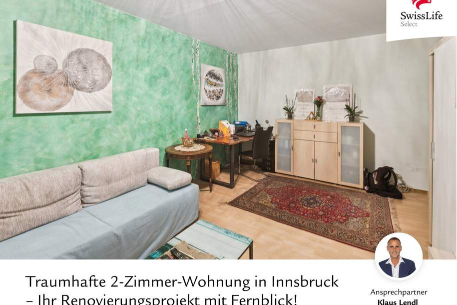 Traumhafte 2-Zimmer-Wohnung in Innsbruck – Ihr Renovierungsprojekt mit Fernblick!, Wohnung-kauf, 260.000,€, 6020 Innsbruck-Stadt