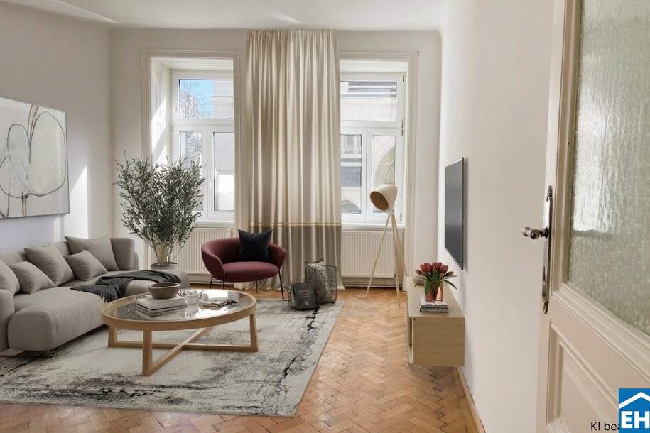 Altbaujuwel mit Blick auf die Canisiuskirche – Eleganz trifft Wiener Charme, Wohnung-kauf, 390.000,€, 1090 Wien 9., Alsergrund